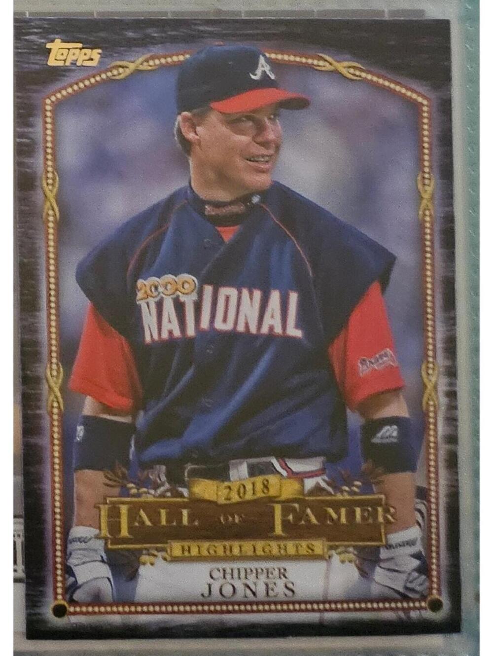 Chipper Jones 2018 Topps Update Hall of Fame Highlights #HFH-5 (black variant)
